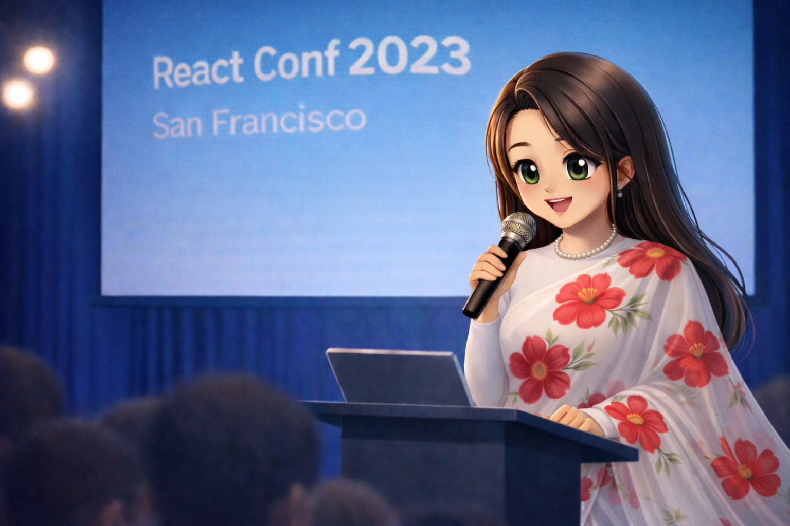 Nadia Rivera speaking at a conference